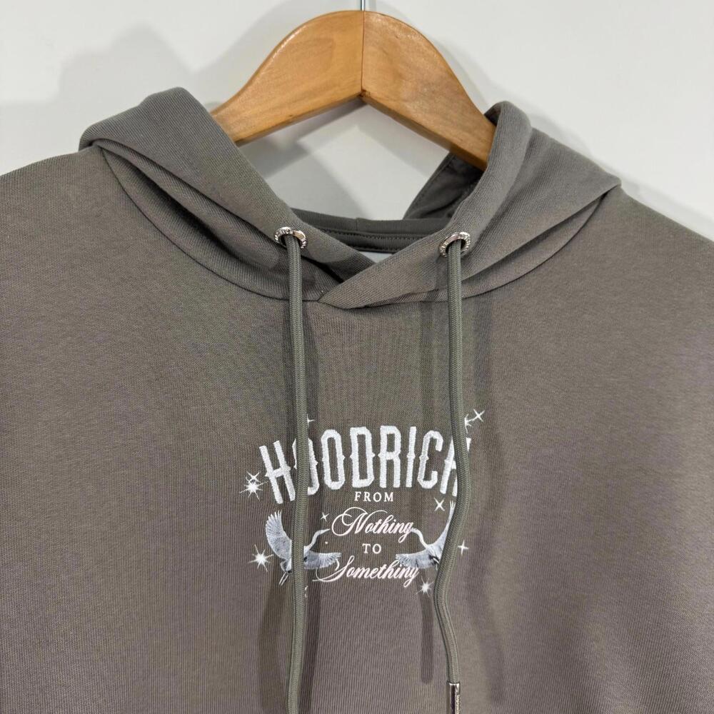 Hoodrich Women’s Size Small Gray Brown Shadow Crop BH Hoodie Sweatshirt New - Picture 5 of 13